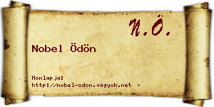 Nobel Ödön névjegykártya